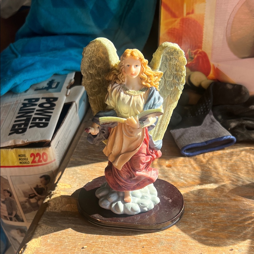 Vintage Angel Figurine with Book